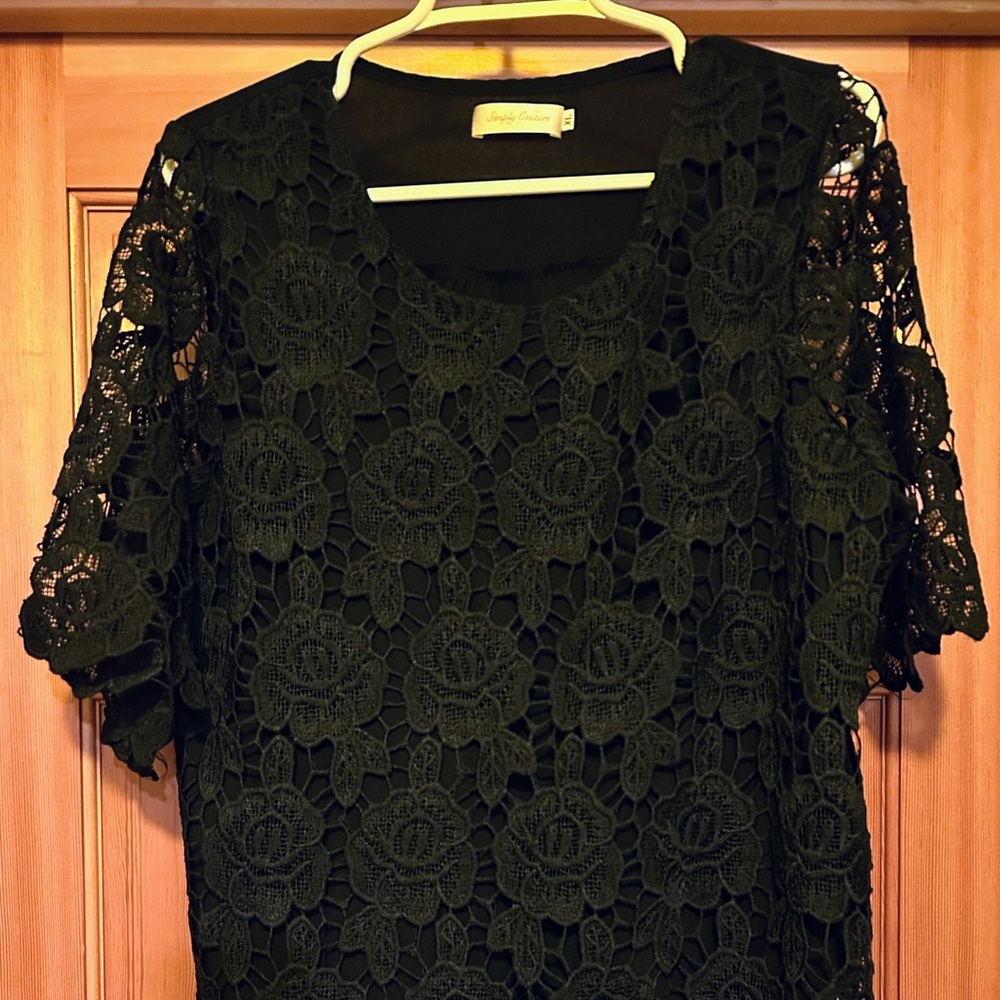 Elegant Black Lace Top